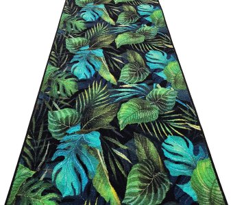 Chodnik poliestrowy z ciętym runem GREEN MONSTERA